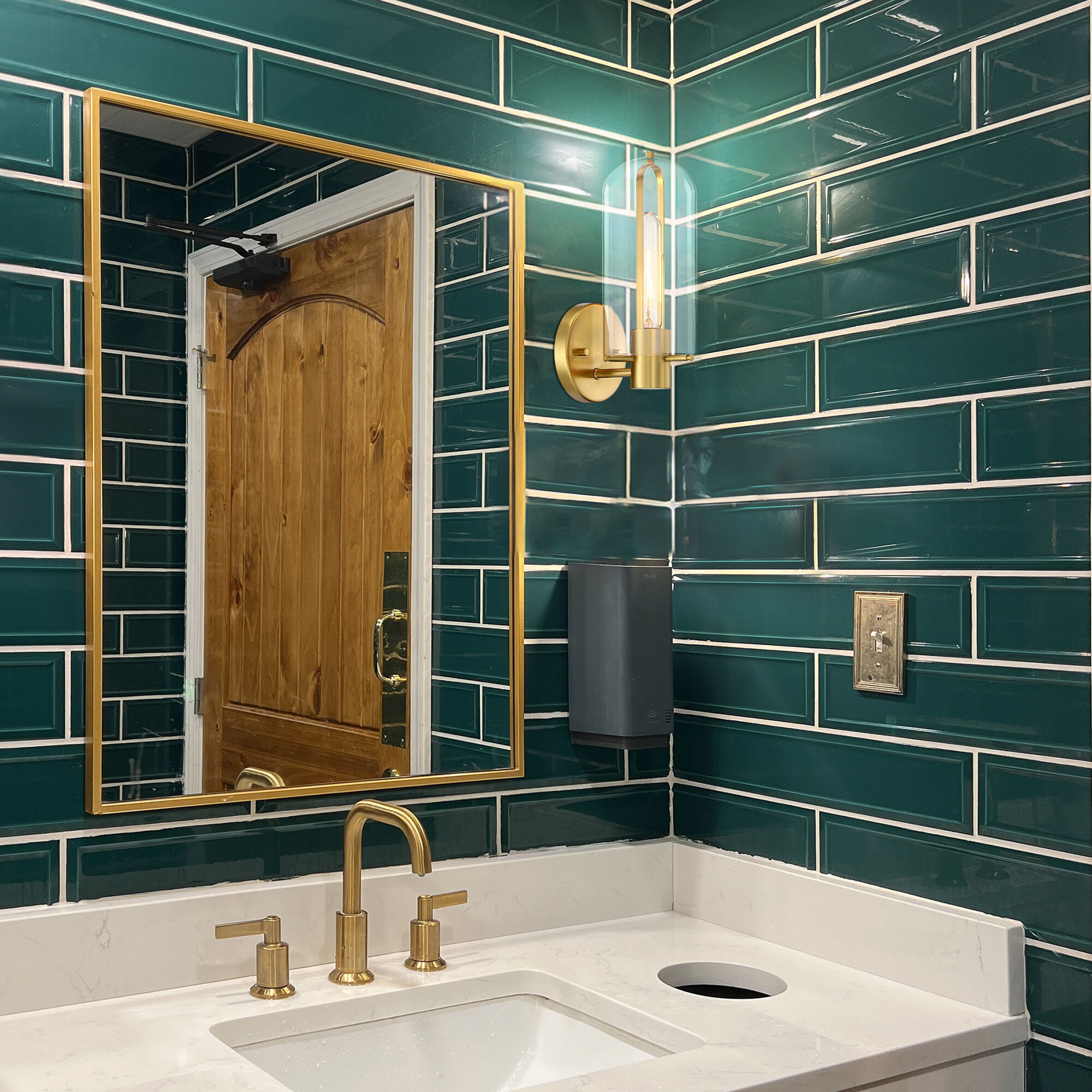 Skylar 1 Light 5.25 inch Brushed Gold Wall Sconce Wall Light